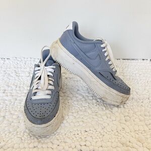 NIKE Court Vision Alta platform sneakers size 6.5 blue ashen slate